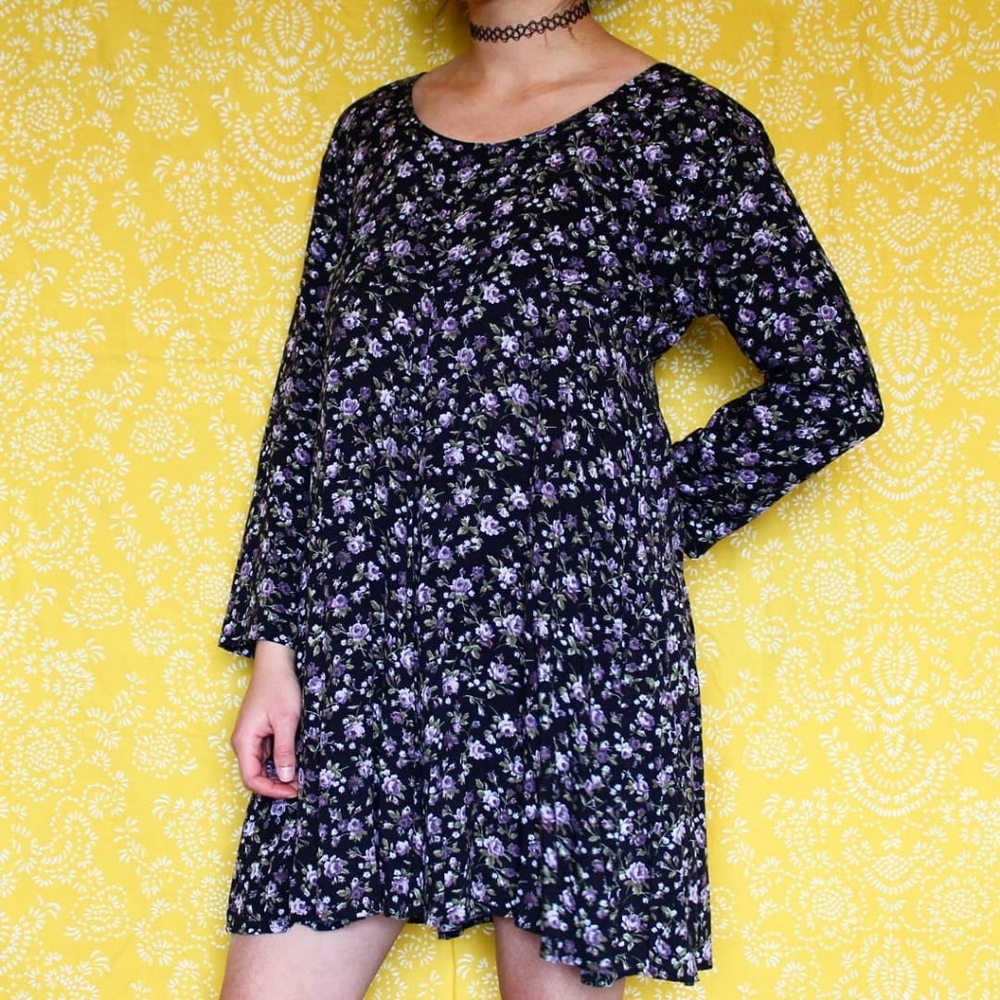 Vintage Floral Babydoll Dress